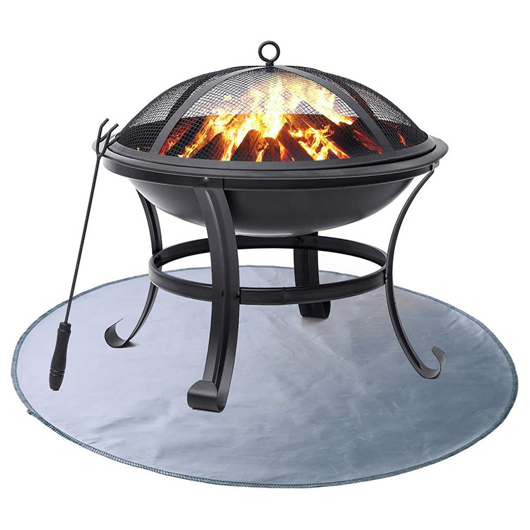 Outdoor Aluminum Camping BBQ Fireproof Round Square Fire Pit Mat for Fire Pit