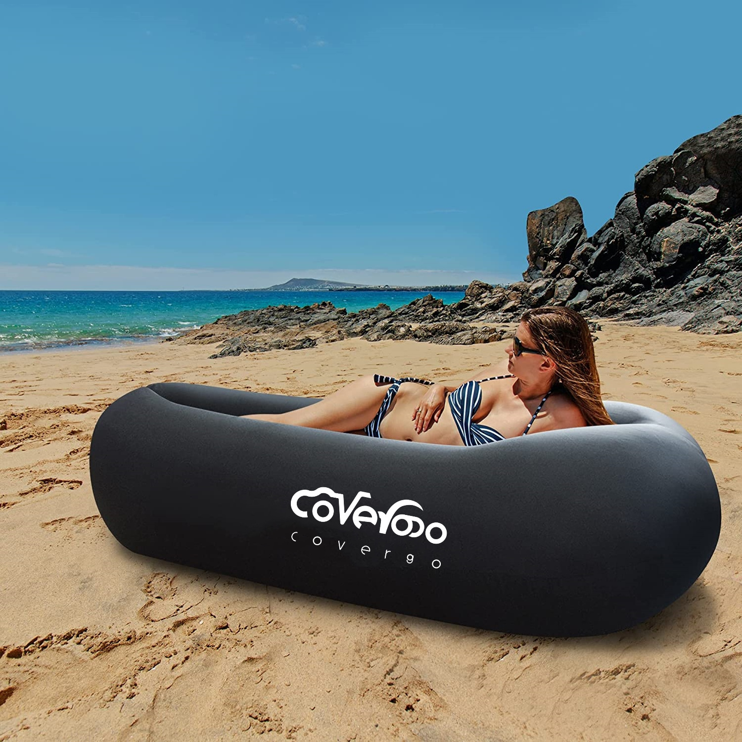 Custom Portable Foldable Outdoor Air Inflatable Beach Lounge Chair For Beach