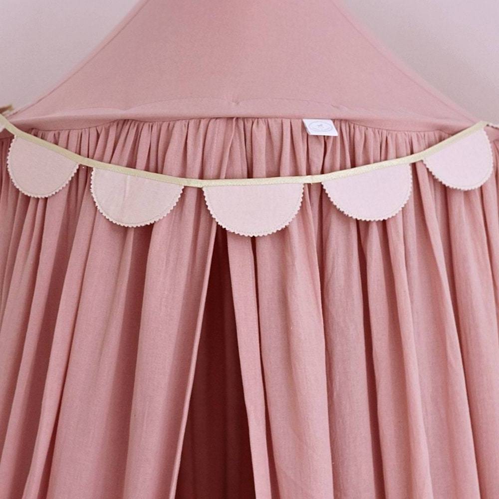 Custom Baldachin Colors Round Dome Hanging Nursery Baby Kids Cot Cotton Bed Curtain Canopy