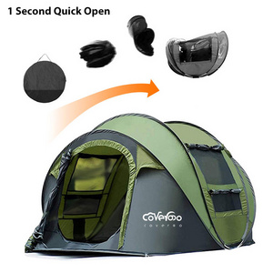 Custom Camping Outdoor Family  Waterproof 3-4 or 5-8 Person Portable Automatic Instant Tente Pop Up Tent