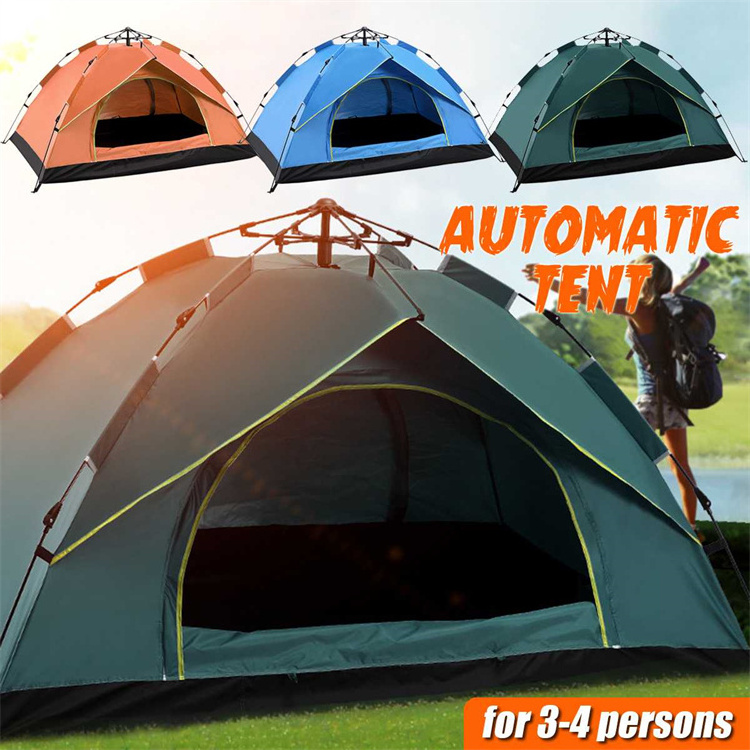 High quality new arrival Custom Single Layer Auto camping outdoor Pop up Hexagon Tent for 3-4 persons