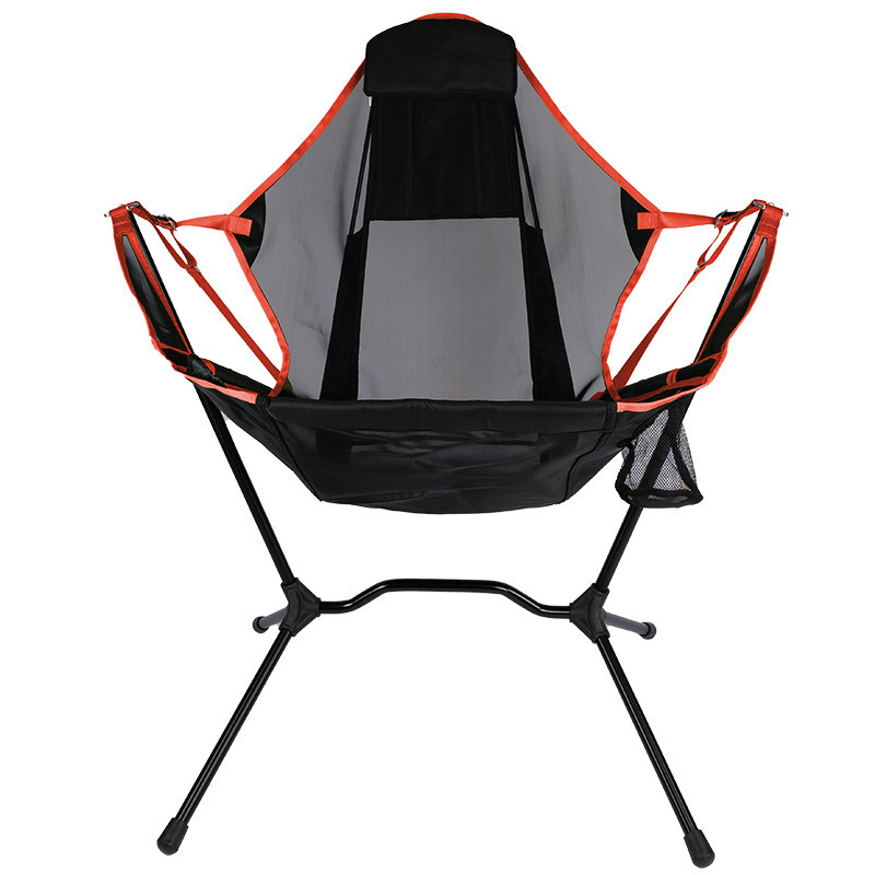 Custom  Beach Balcony Leisure Aluminum Tube Portable Luxury Outdoor Folding Foldable Rocking Camping Chair