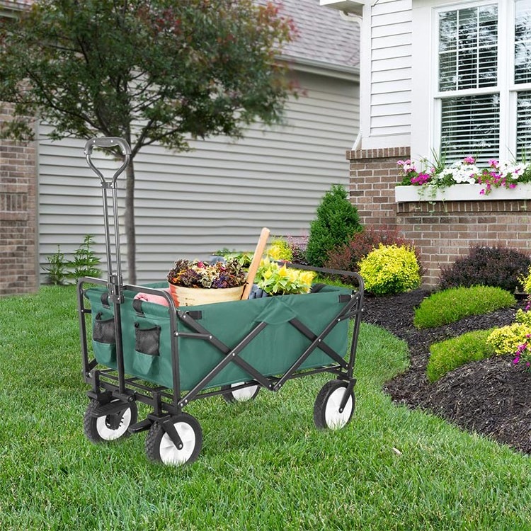 Utility Adjustable Handle Collapsible Foldable Folding Dog Beach Wagon Cart