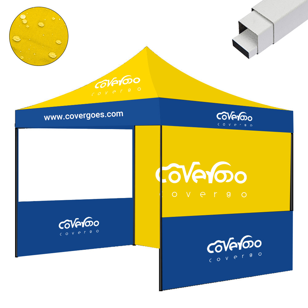 Custom 5 x 10 10x10 10x30 2x2 Advertising Pop Up Exhibition Commercial Aluminum trade Show Canopy Tent with Walls with logo