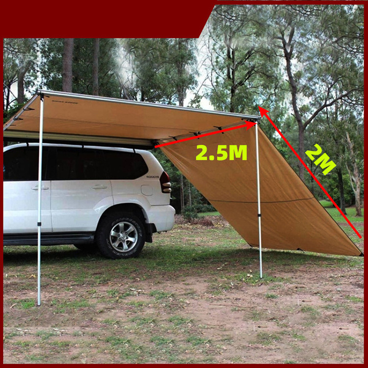 Waterproof UV Resistant 420D Oxford Car Side Awning 4x4 Camper Use Roof Rack Vehicle Car Side Awning