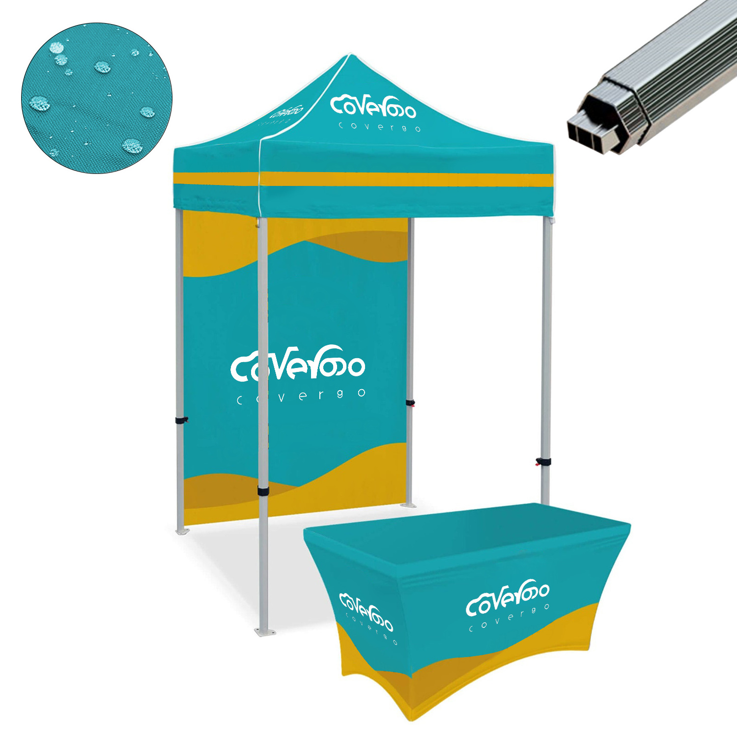 Printed 10x15 Popup Booth Advertising Tenttable Waterproof Outdoor Exhibition 5x5 Canopy Pop Up Aluminum Trade Show Tents