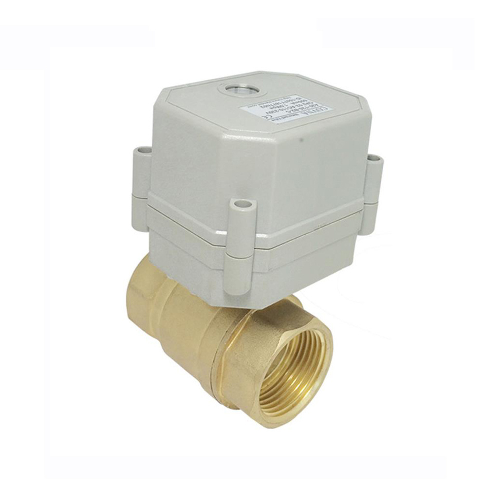 COVNA 1/4 inch 2 Way 12V DC 2PC Brass Automatic Motorized Mini Ball Valve