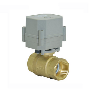 COVNA 1/4 inch 2 Way 12V DC 2PC Brass Automatic Motorized Mini Ball Valve