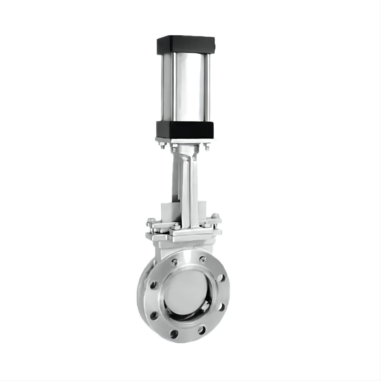 COVNA Flanged Pneumatic Knife Gate Valve 10 inch 150LB Stainless Steel Knife Gate Valve Slurry Knife Gate Valve