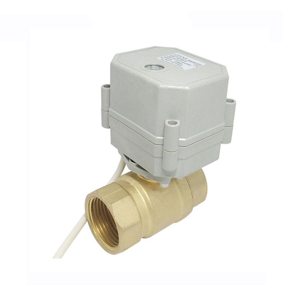 High Quality 2-Way Mini Brass Gas Motorized Electric Shut-Off Ball Valve