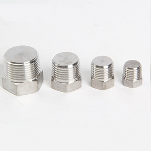 Instrumentation Stainless Steel Pipe Fittings 1/4 3/8 1/2 1 inch NPT BSPT Male Threaded Hex Head Pipe Plug