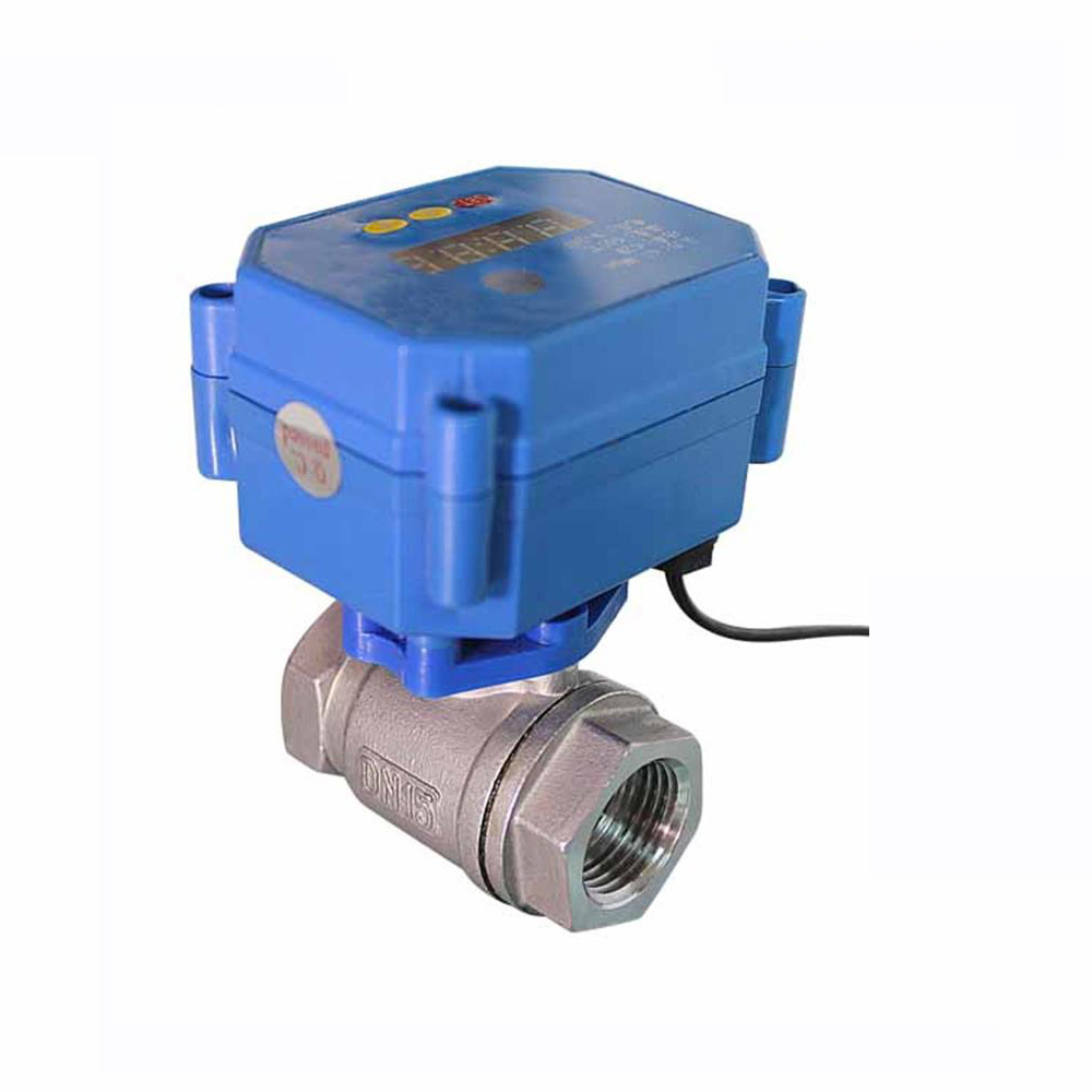 12V Small Stainless Steel Electric Rotary Actuator Fuel Shut Off Valve with Timer