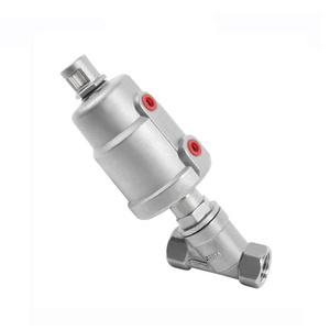 Double Acting Stainless Steel Air Water Steam Pneumatic Angle Seat Valve Air Control Angle Seat Valve