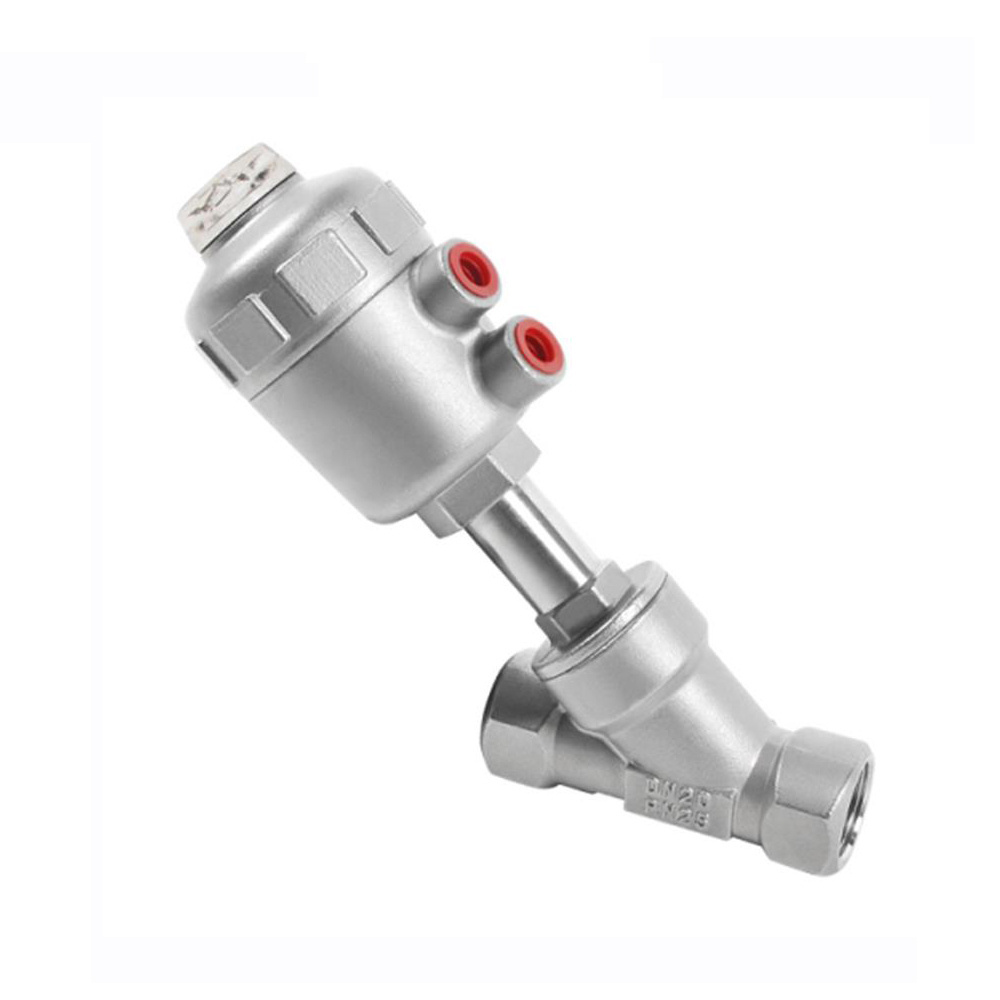 Double Acting Stainless Steel Air Water Steam Pneumatic Angle Seat Valve Air Control Angle Seat Valve