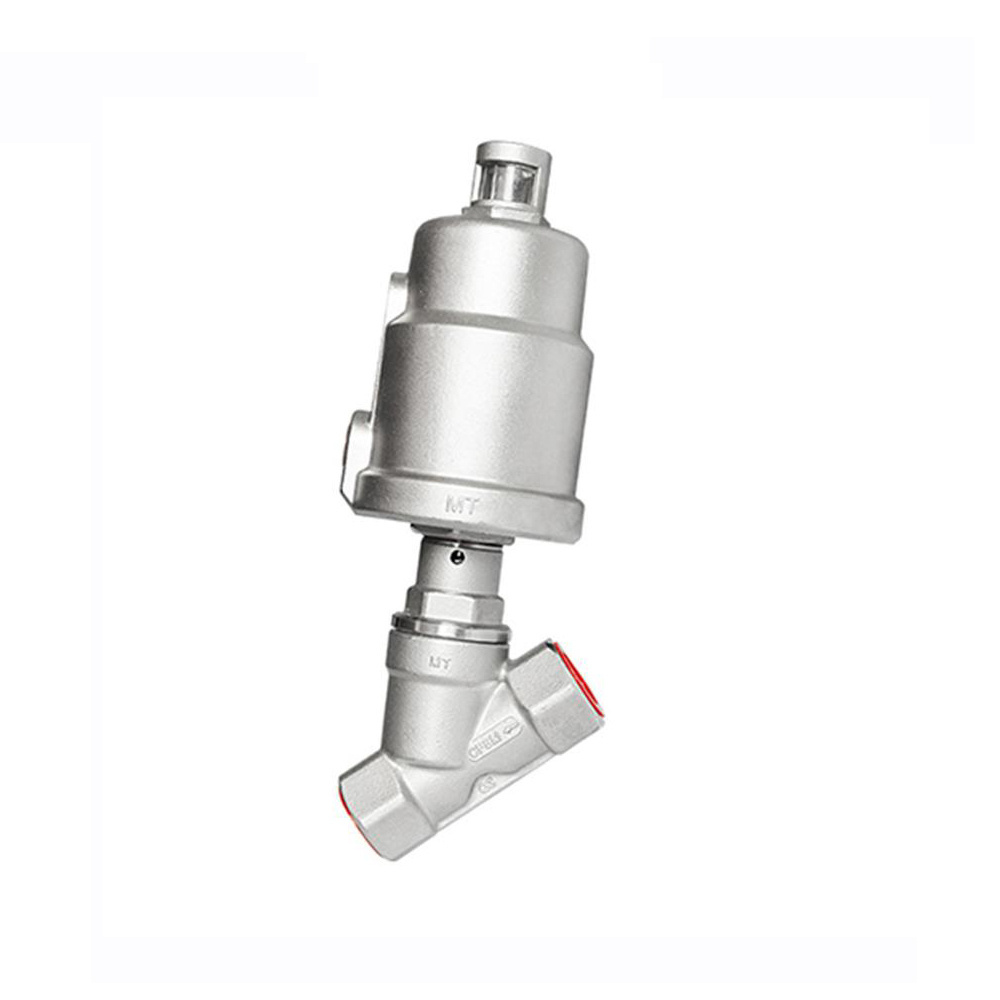 Double Acting Stainless Steel Air Water Steam Pneumatic Angle Seat Valve Air Control Angle Seat Valve