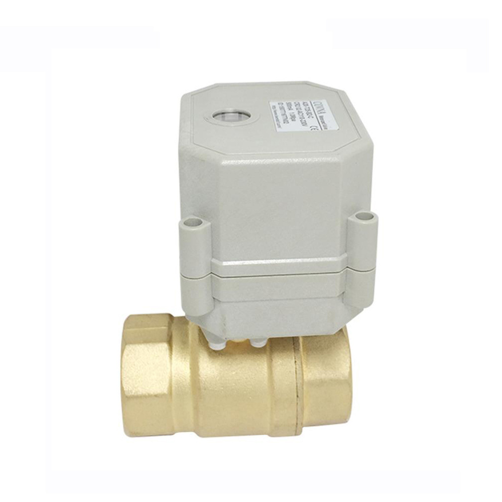 High Quality 2-Way Mini Brass Gas Motorized Electric Shut-Off Ball Valve