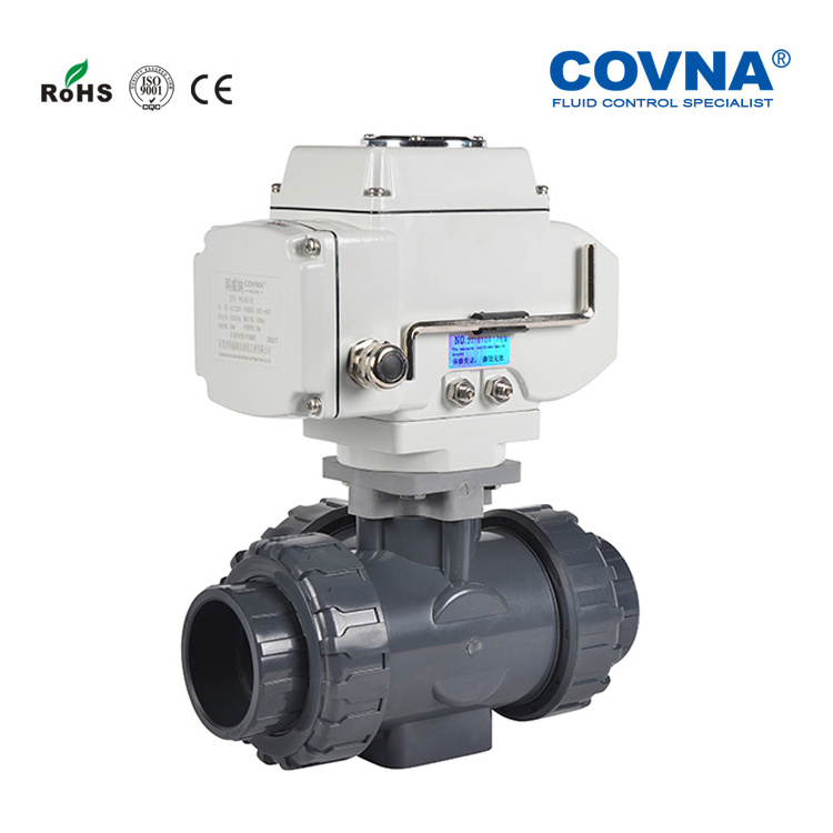 Electric Water treatment Control plastic upvc 2 inch 4 inch three 3 way Pool 110v 120V AC Motorized Ball Valve for water pipe