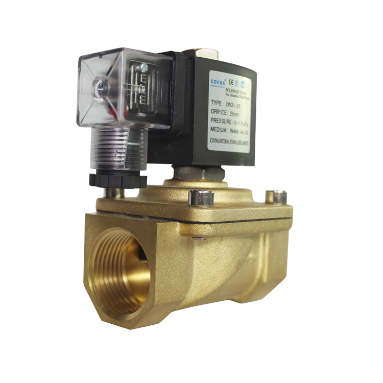 COVNA Solenoid Valve Normally Closed Brass 24Volt 1/2 inch Solenoid Valve Water Gas Solenoid Shut Off Valve