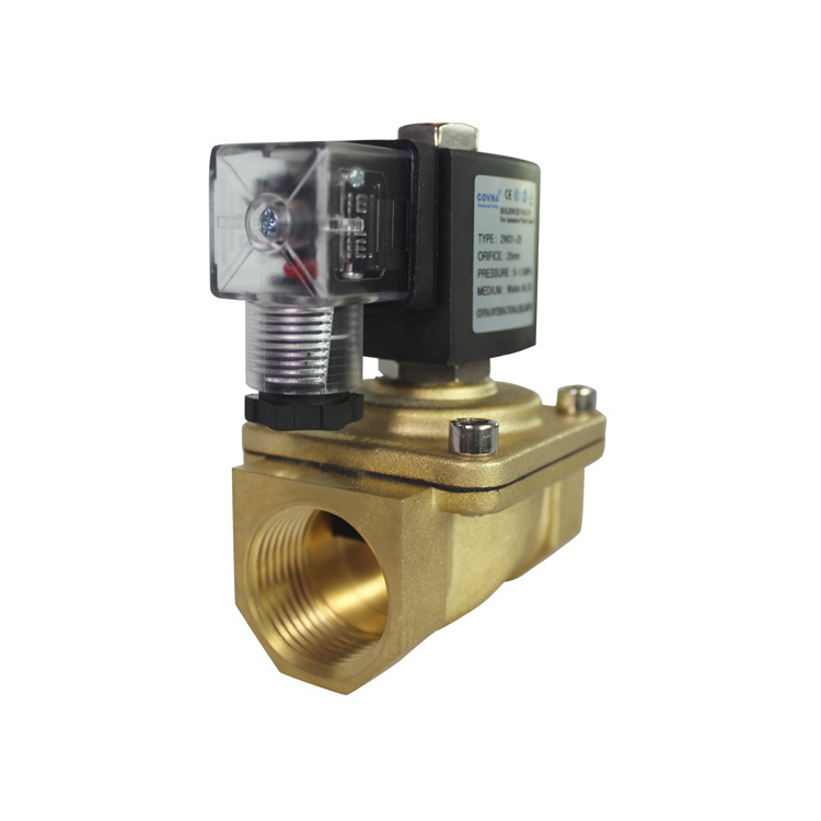 COVNA Solenoid Valve Normally Closed Brass 24Volt 1/2 inch Solenoid Valve Water Gas Solenoid Shut Off Valve