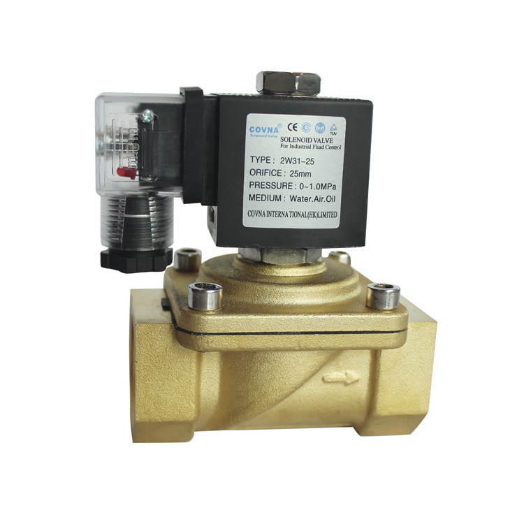 COVNA Solenoid Valve Normally Closed Brass 24Volt 1/2 inch Solenoid Valve Water Gas Solenoid Shut Off Valve