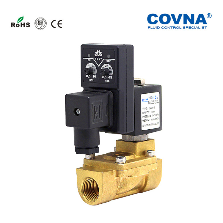 Custom Cheap Price 2 inch Adjustable Water Flow Auto gas water heater Drain Electrovalve Electric Solenoid Valve with Timer