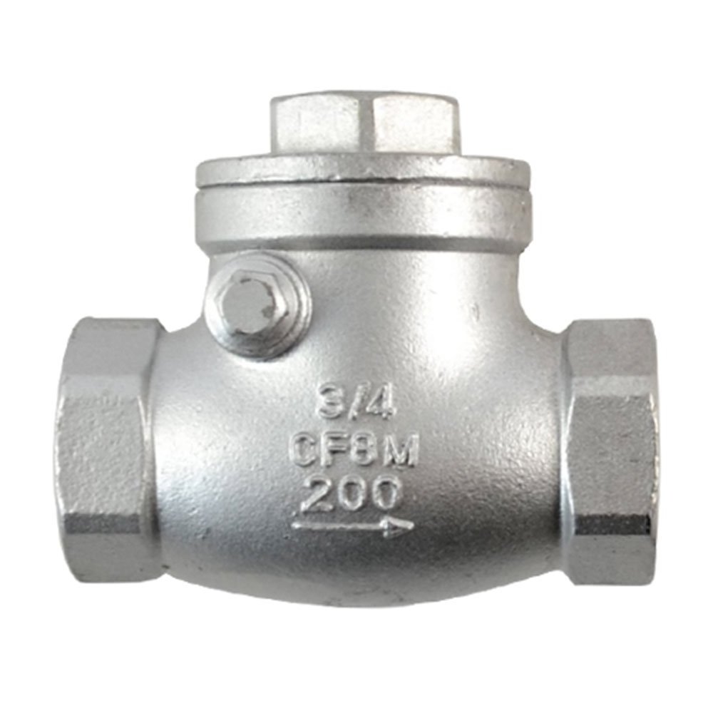 Stainless Steel NPT Swing Check Valve One Way for Hydraulic Water Flow Control