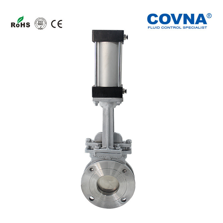 COVNA Gate Valves Non Rising Soft Linear Control Seat Hard Seat Stainless Steel 8 inch dn65 Pneumatic Knife Edge Gate Valve