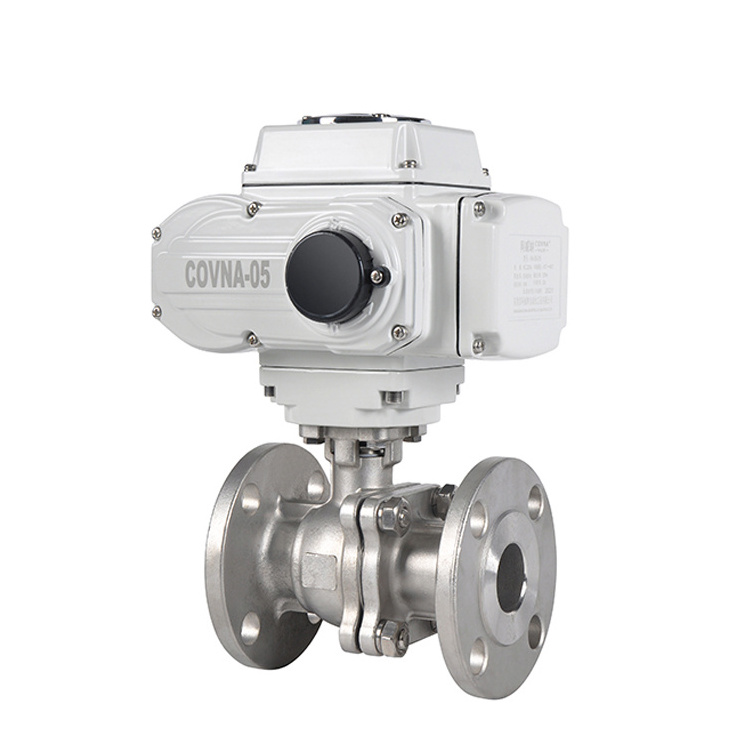 Price DN50/80/100 12V 24V DC 24V 110V 220V AC Flange Water Flow Control Rotary Float Electric Motorized Actuator Ball Valve