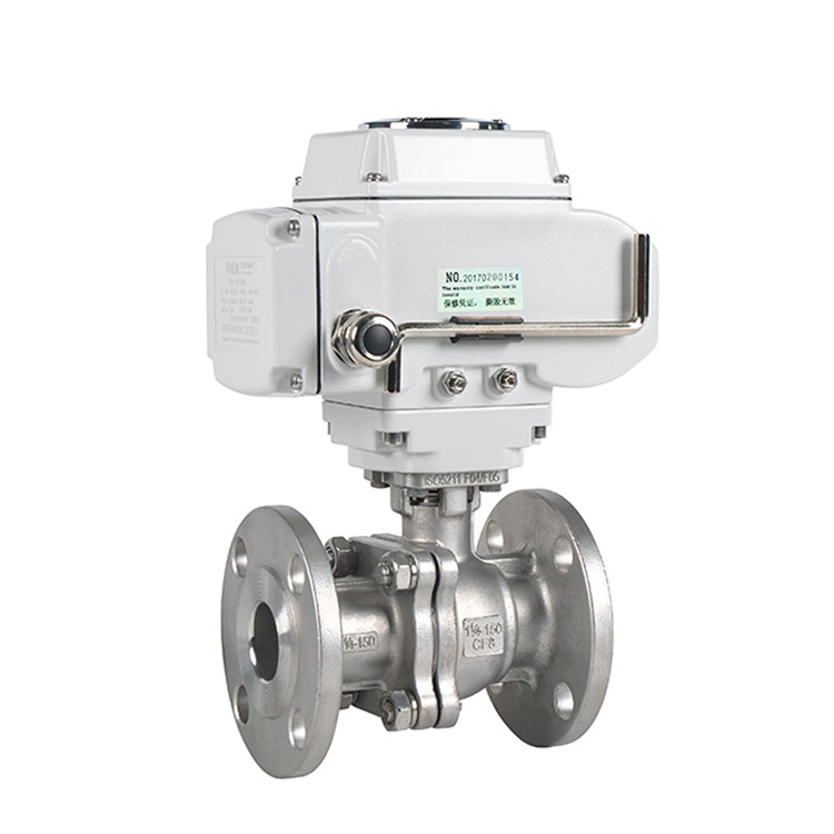 Price DN50/80/100 12V 24V DC 24V 110V 220V AC Flange Water Flow Control Rotary Float Electric Motorized Actuator Ball Valve