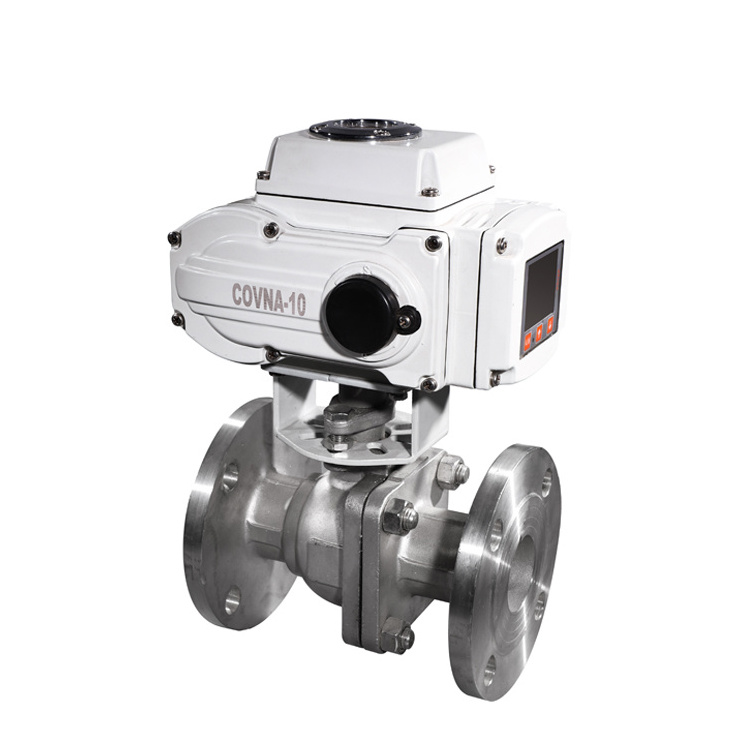 Price DN50/80/100 12V 24V DC 24V 110V 220V AC Flange Water Flow Control Rotary Float Electric Motorized Actuator Ball Valve