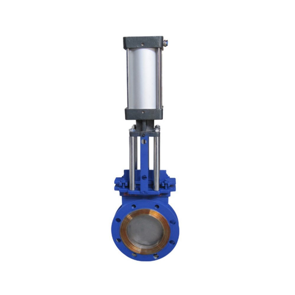 COVNA AC220V DN50 304 Stainless Steel ANSI Flange Pneumatic Knife Gate Valve Air Control Knife Gate Valve