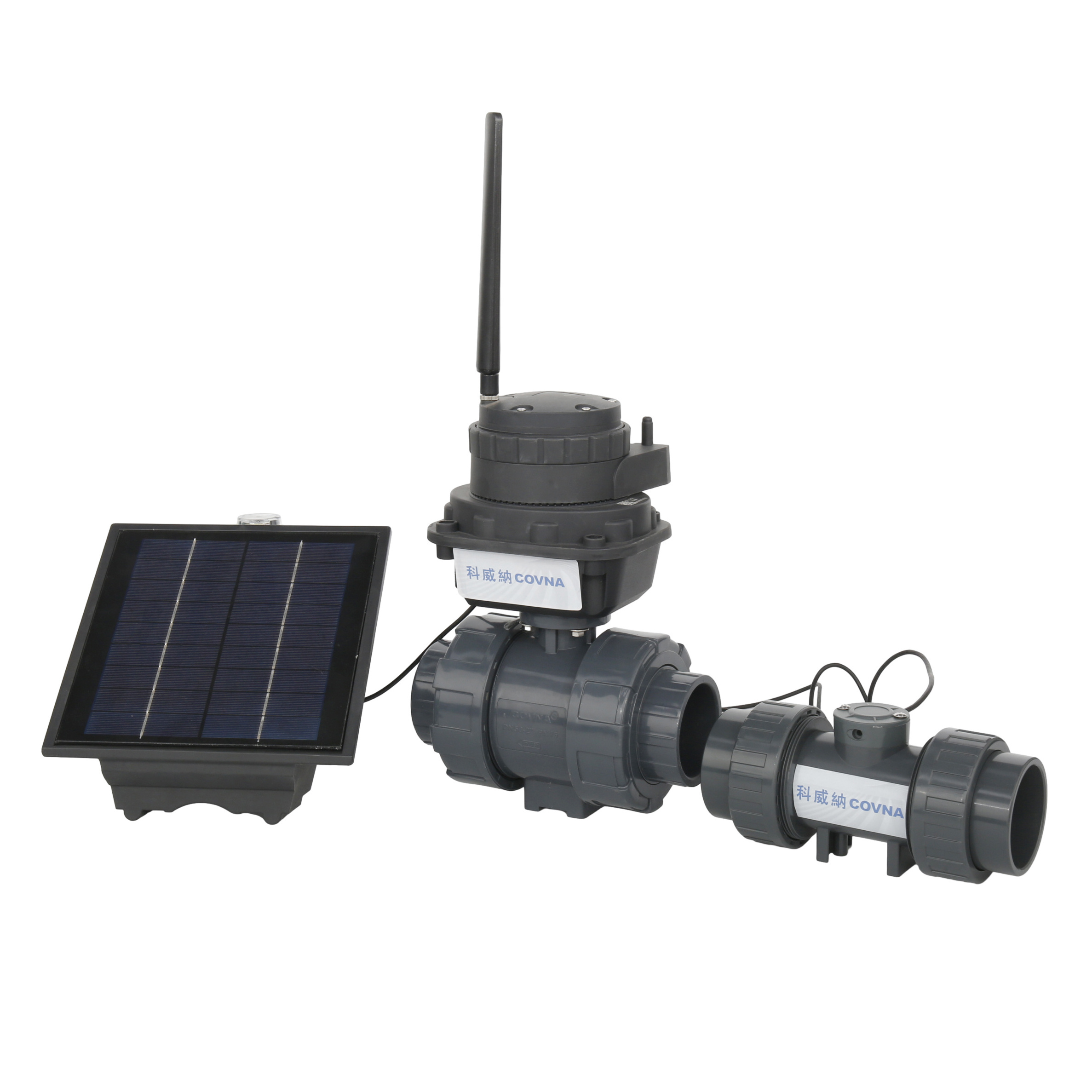 COVNA Motor Operated Actuator Valve Electric Motorized Reducing PVC Ball Irrigation Valve 4 Inch Solar