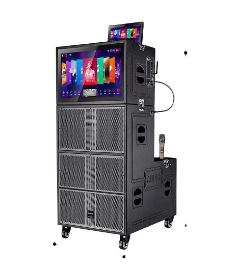 Three ways dual system KTV system Android system line array speaker for performance live broadcast