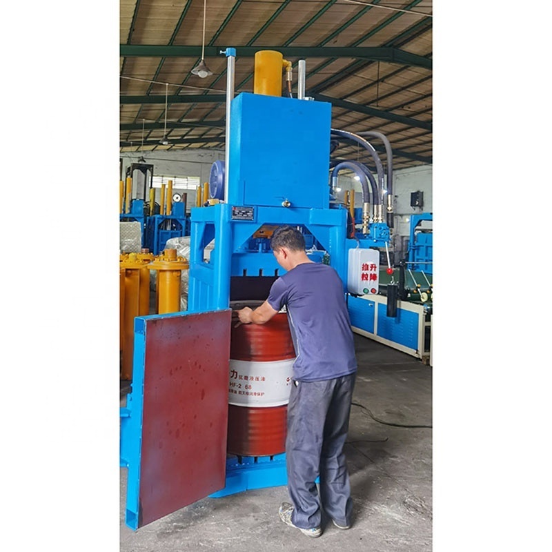 Press Machine for Hay Cardboard Film Baler Small Garbage Bottle Paper Waste Pap Packing Machine 10 ton Baler for Films