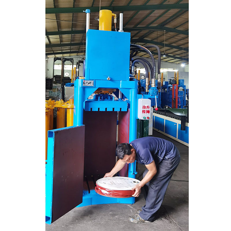 Press Machine for Hay Cardboard Film Baler Small Garbage Bottle Paper Waste Pap Packing Machine 10 ton Baler for Films