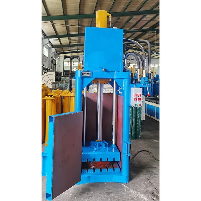 Press Machine for Hay Cardboard Film Baler Small Garbage Bottle Paper Waste Pap Packing Machine 10 ton Baler for Films