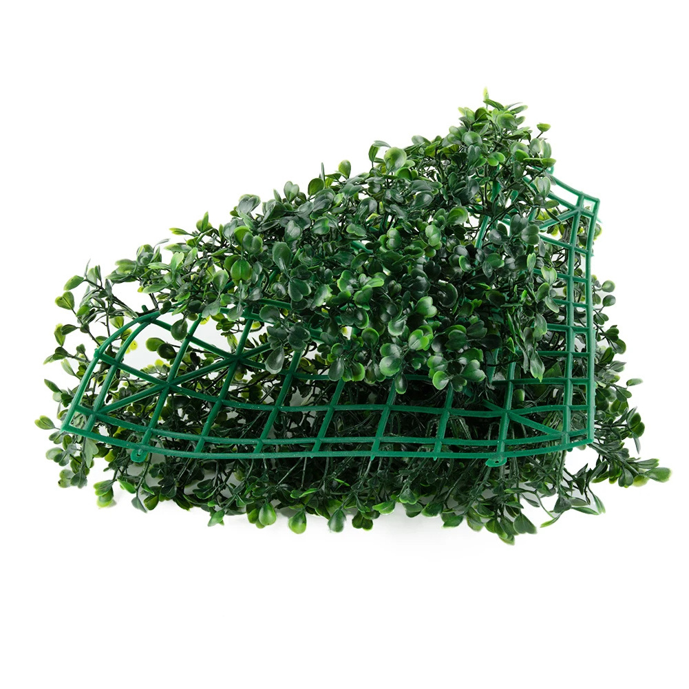 KWS Small Faux Material Artificial Greenery Garden Hedge Panel Mat Artificial Grass Wall Decor Wholesale Plastic Grass