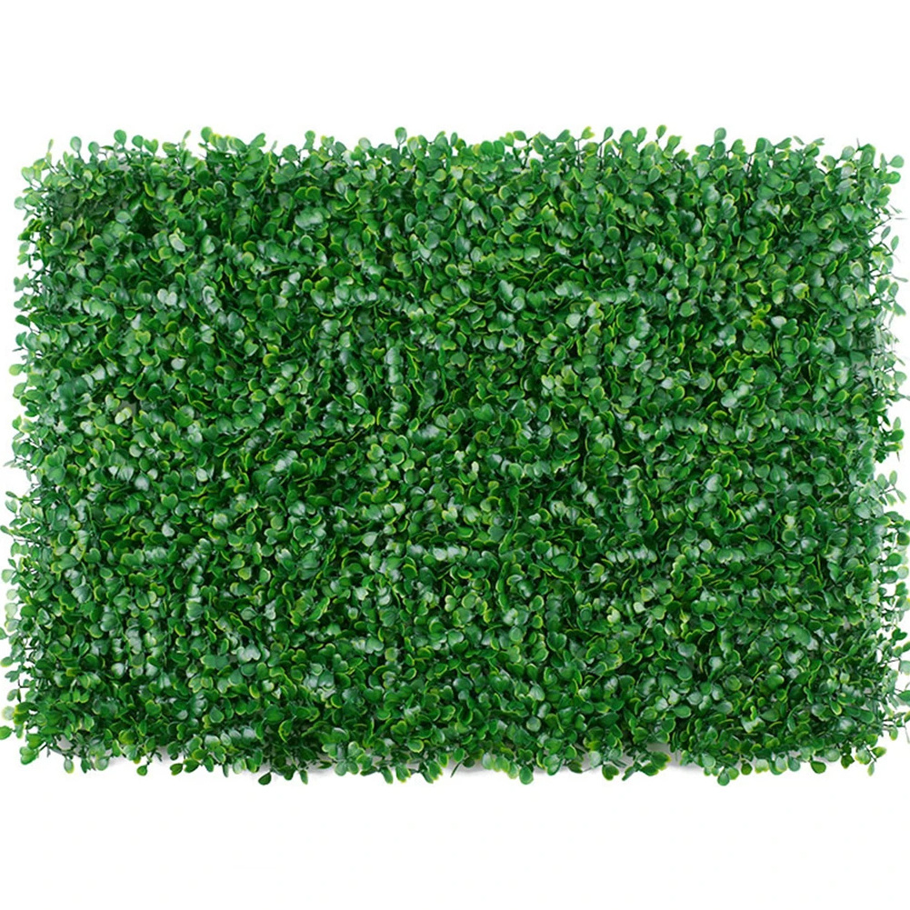 KWS Small Faux Material Artificial Greenery Garden Hedge Panel Mat Artificial Grass Wall Decor Wholesale Plastic Grass