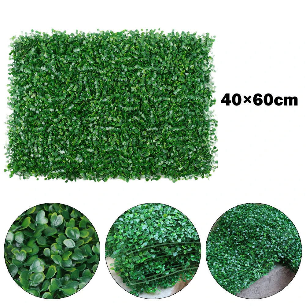 KWS Small Faux Material Artificial Greenery Garden Hedge Panel Mat Artificial Grass Wall Decor Wholesale Plastic Grass