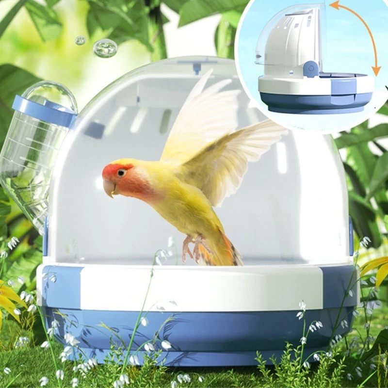 2024 Portable Clear Bird Parrot Transport Cage Breathable Bird Carrier Travel Bag Small Pet Rabbit Guinea Pig Chinchilla