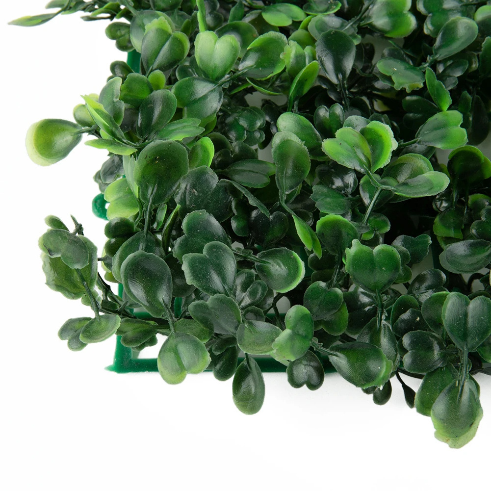 KWS Small Faux Material Artificial Greenery Garden Hedge Panel Mat Artificial Grass Wall Decor Wholesale Plastic Grass