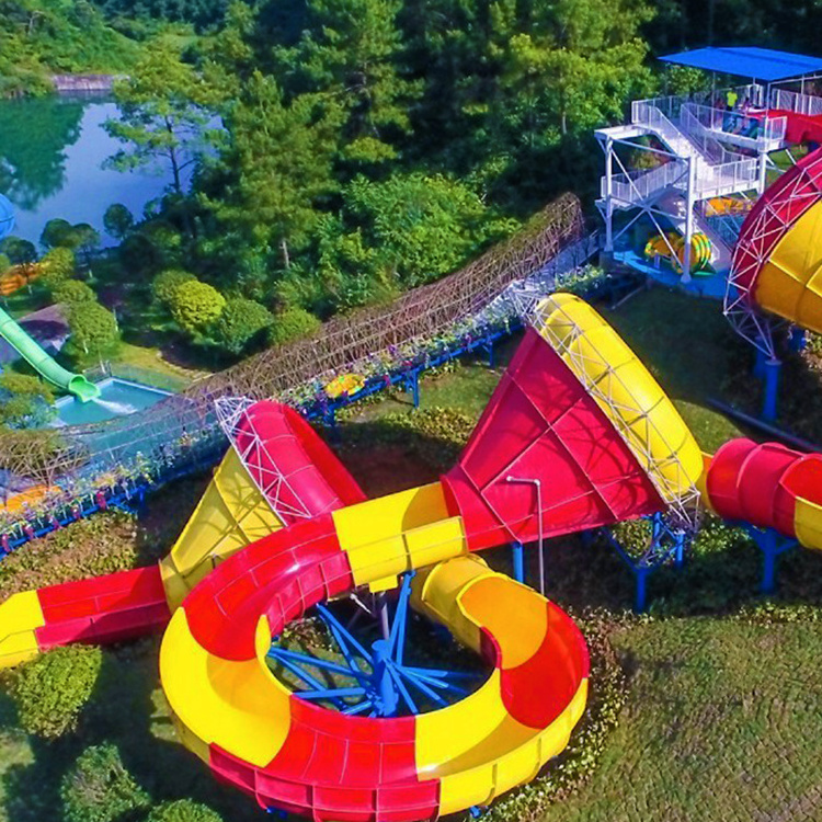 COWBOY Spiral Tube Slide Fiberglass Custom Big Structures Hot Sale Water Slide