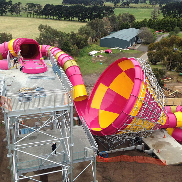 Commercial Fiberglass Nip Slip On A Water Park Slides For Sale