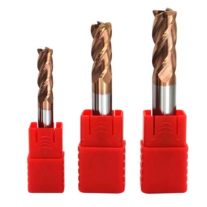 Solid Carbide Endmill CNC Cutter Tool For Metal Milling Router Bits Flat End Mill HRC 45/55/60/65