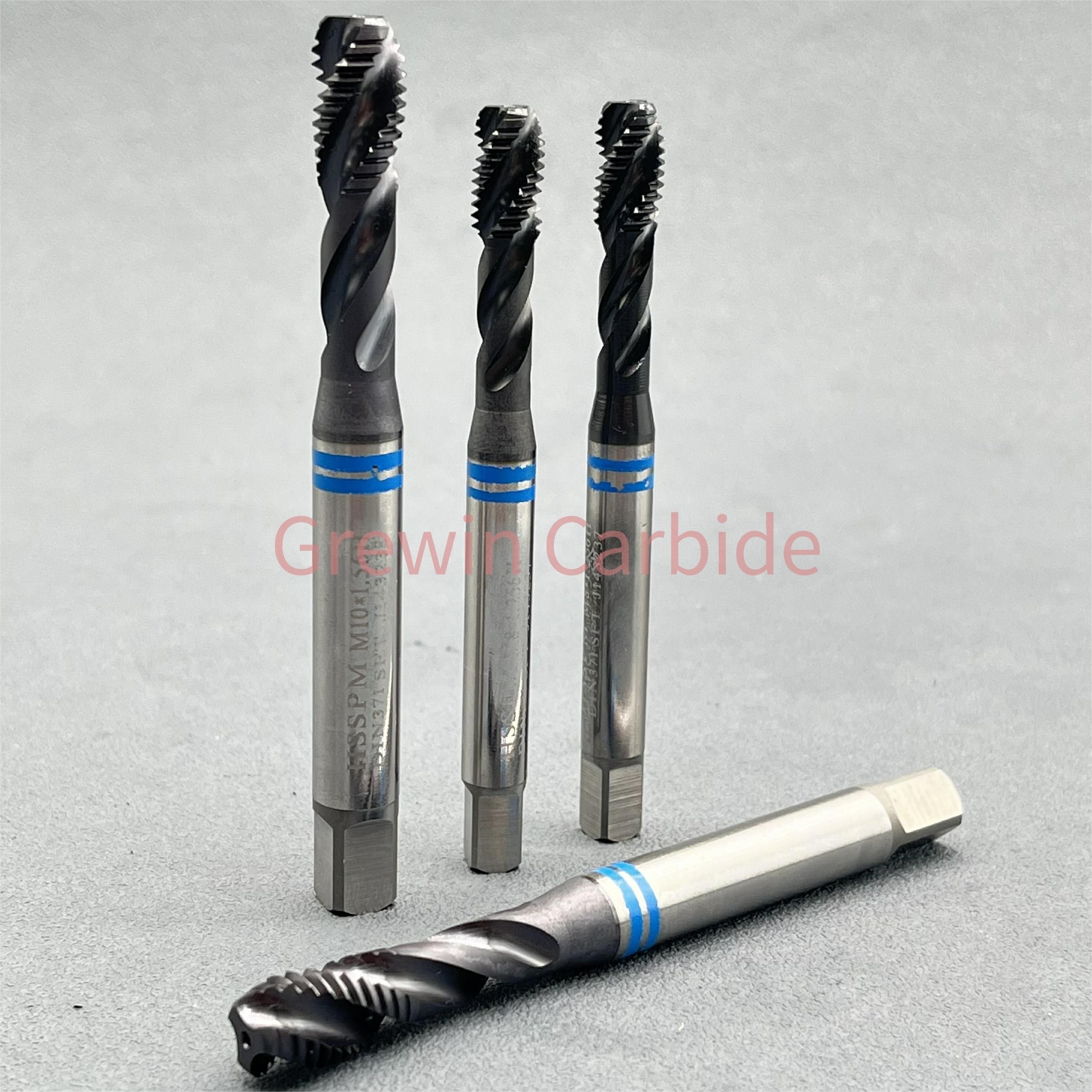 Solid carbide taps DIN371DIN376 M8*1.25 M10*1.5 Spiral Straight Flute HSSE screw machine Pointed tap