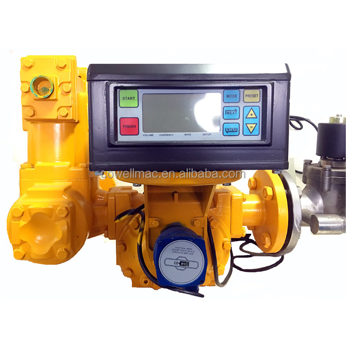 electronic positive displacement flow meter with strainer eliminator mechanical counter pulse output