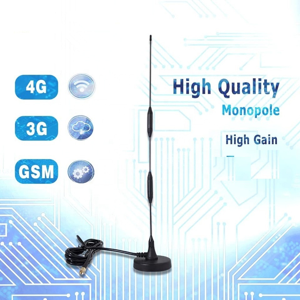 High Gain 9dBi Magnetic Mount 4G LTE Antenna Magnet LTE Antenna With RG58 Cable 3M SMA Male