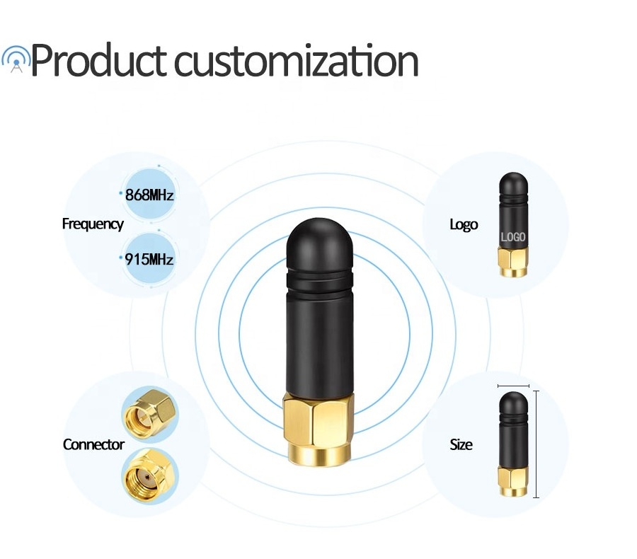 Indoor Omni Mini 868MHz Antenna , Small GSM 915MHz Antenna With Straight Type