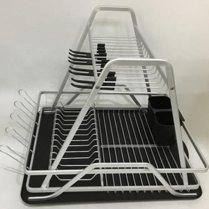 Aluminium with Drainboard Rustproof Kitchen Dish Drying Shelf Utensil Holder Dish Rack