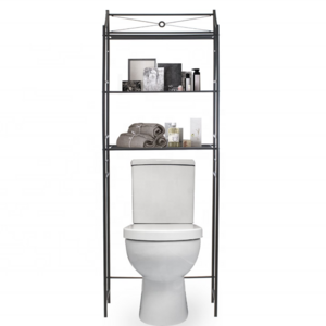 3 Tier Bathroom Storage Shelf Over Toilet Space Saver, Freestanding Shelves Black